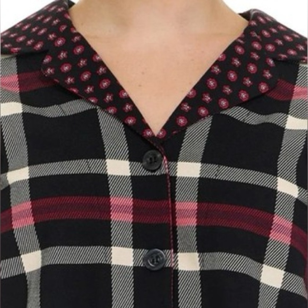Vera Bradley Black, Red & White Plaid Women's Pajama Set